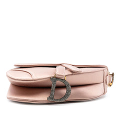 Dior Mini Satin Crystal Embellished Saddle Bag