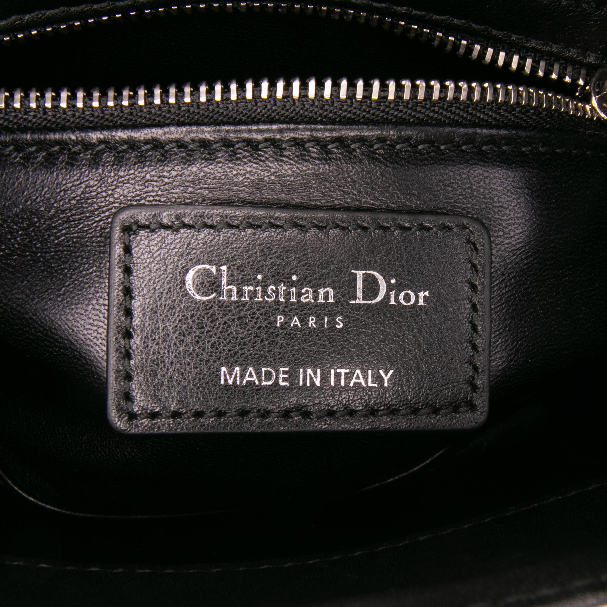 Dior Mini Studded Lambskin Crystal Pearl Lady Dior