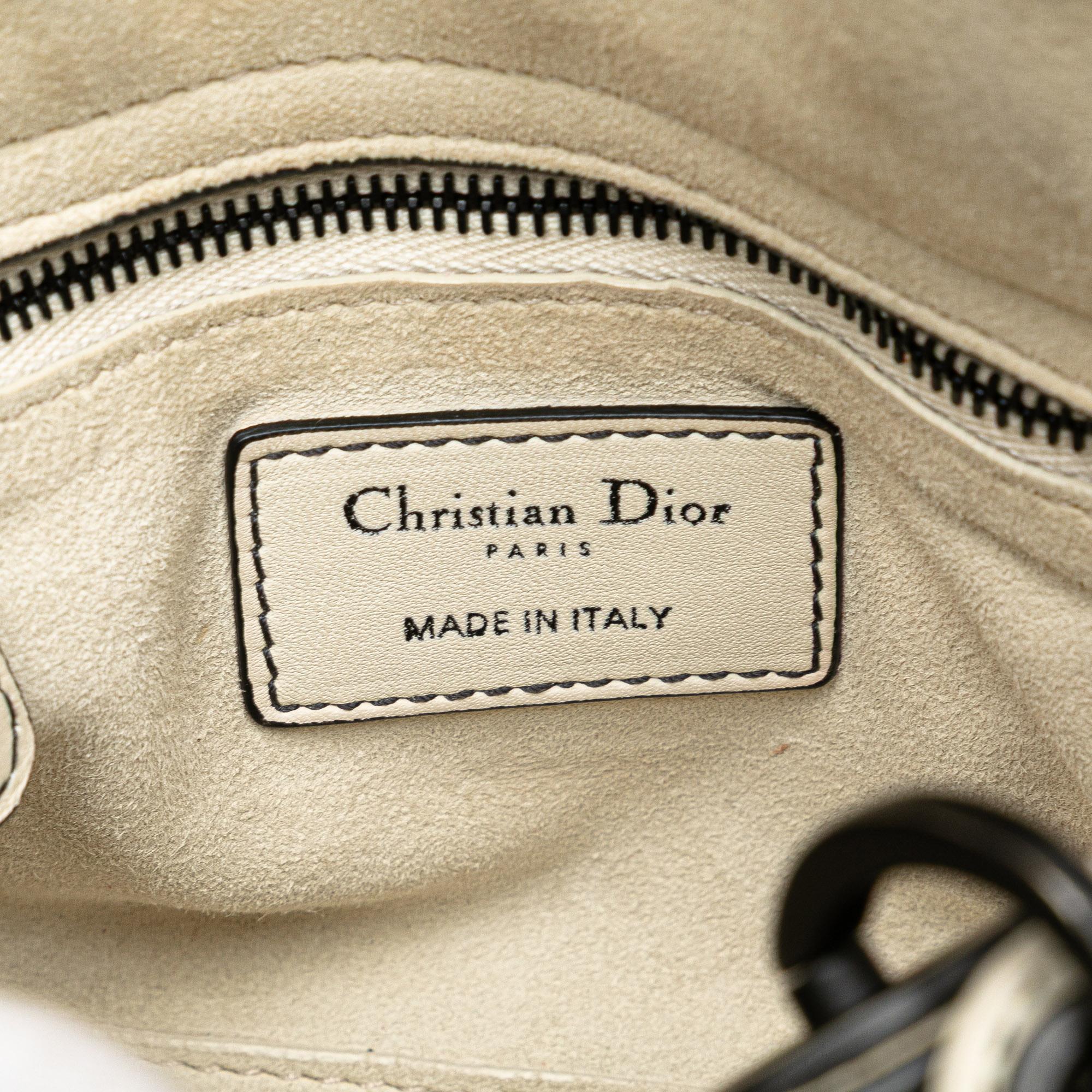 Dior Mini Ultra Matte Calfskin Cannage Studded Supple Lady Dior