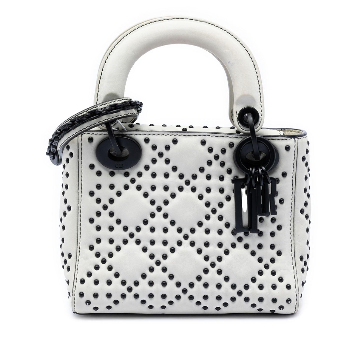 Dior Mini Ultra Matte Calfskin Cannage Studded Supple Lady Dior
