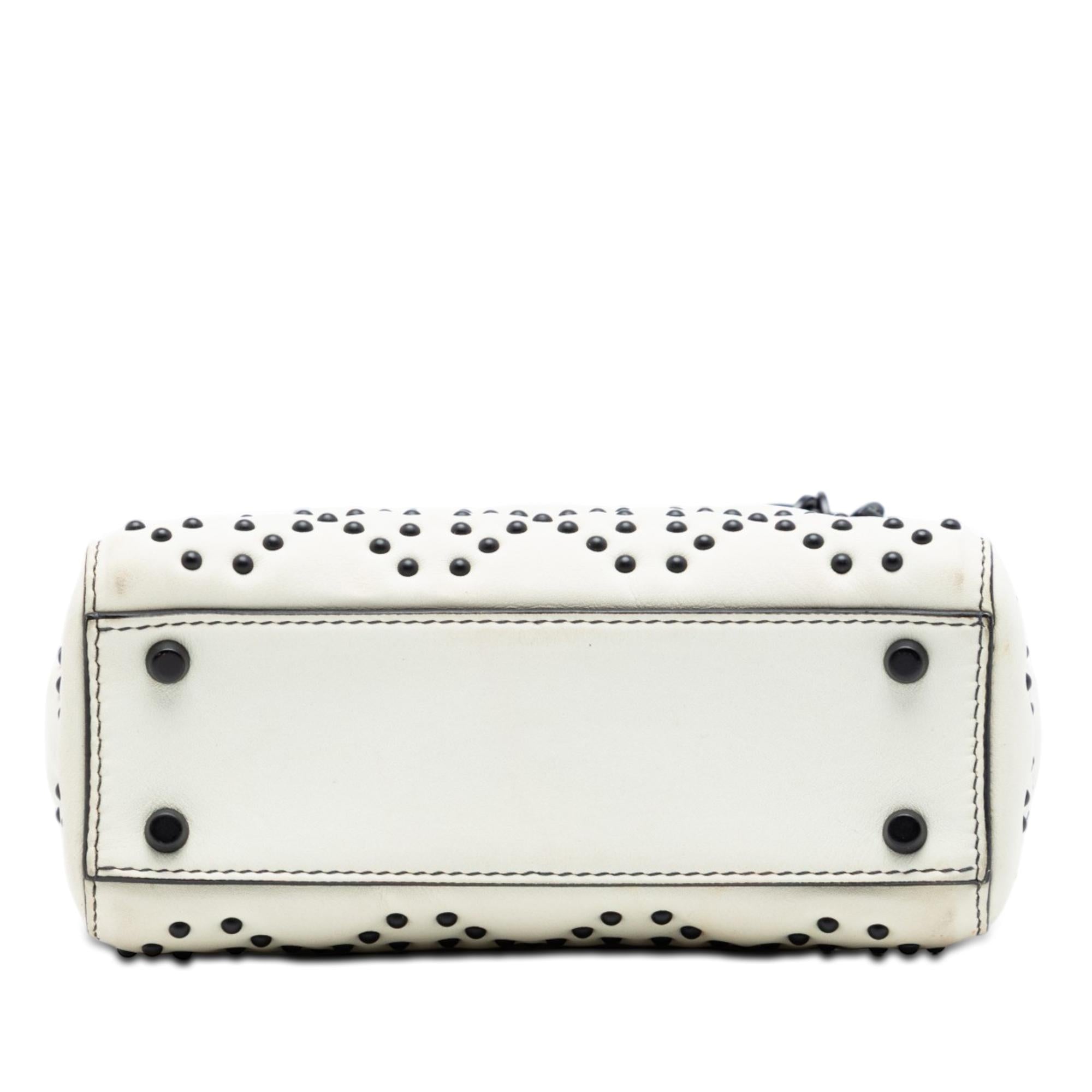 Dior Mini Ultra Matte Calfskin Cannage Studded Supple Lady Dior