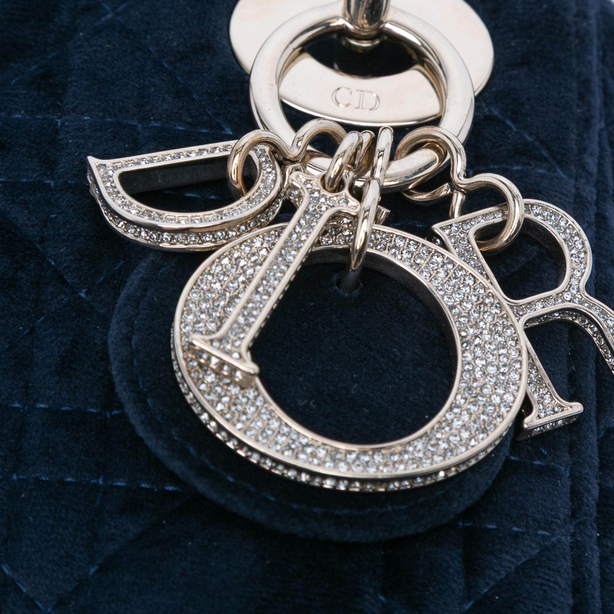 Dior Mini Velvet Cannage Lady Dior