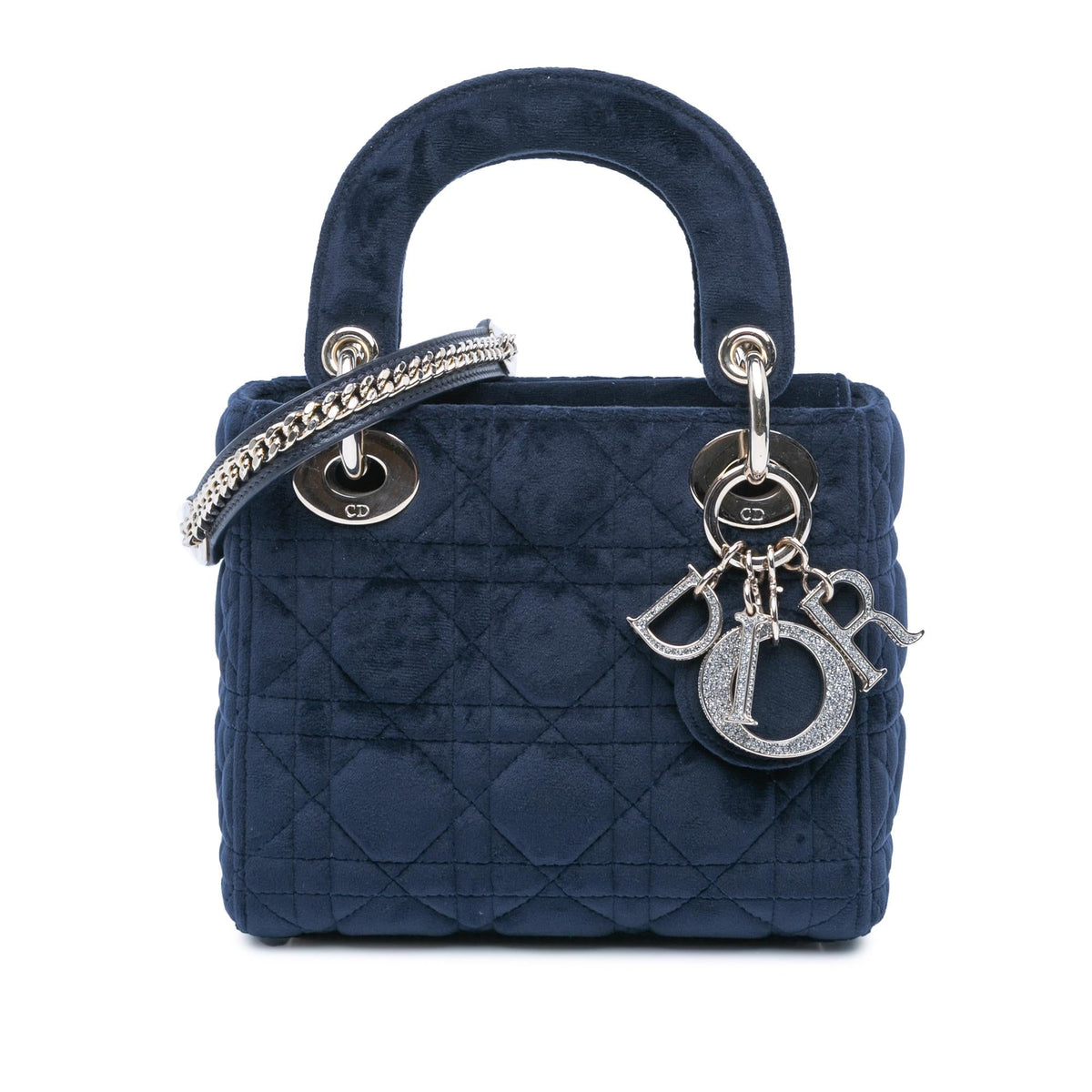 Dior Mini Velvet Cannage Lady Dior