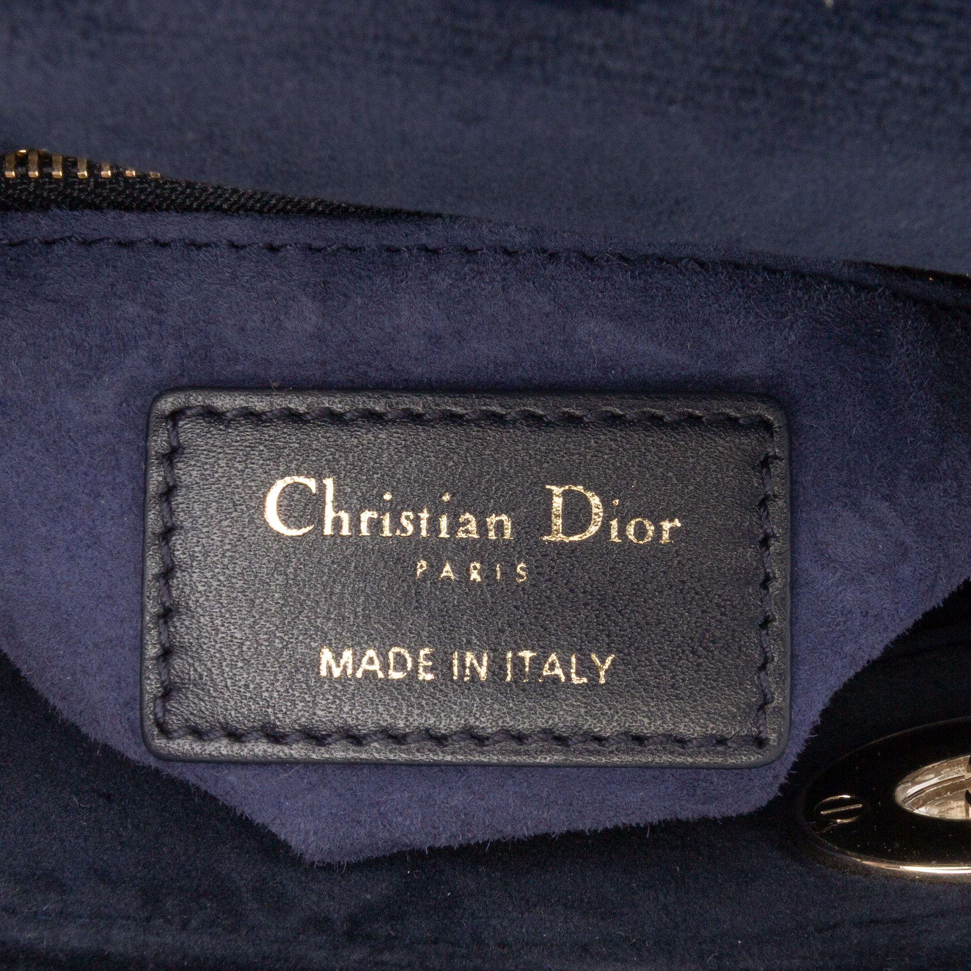 Dior Mini Velvet Cannage Lady Dior