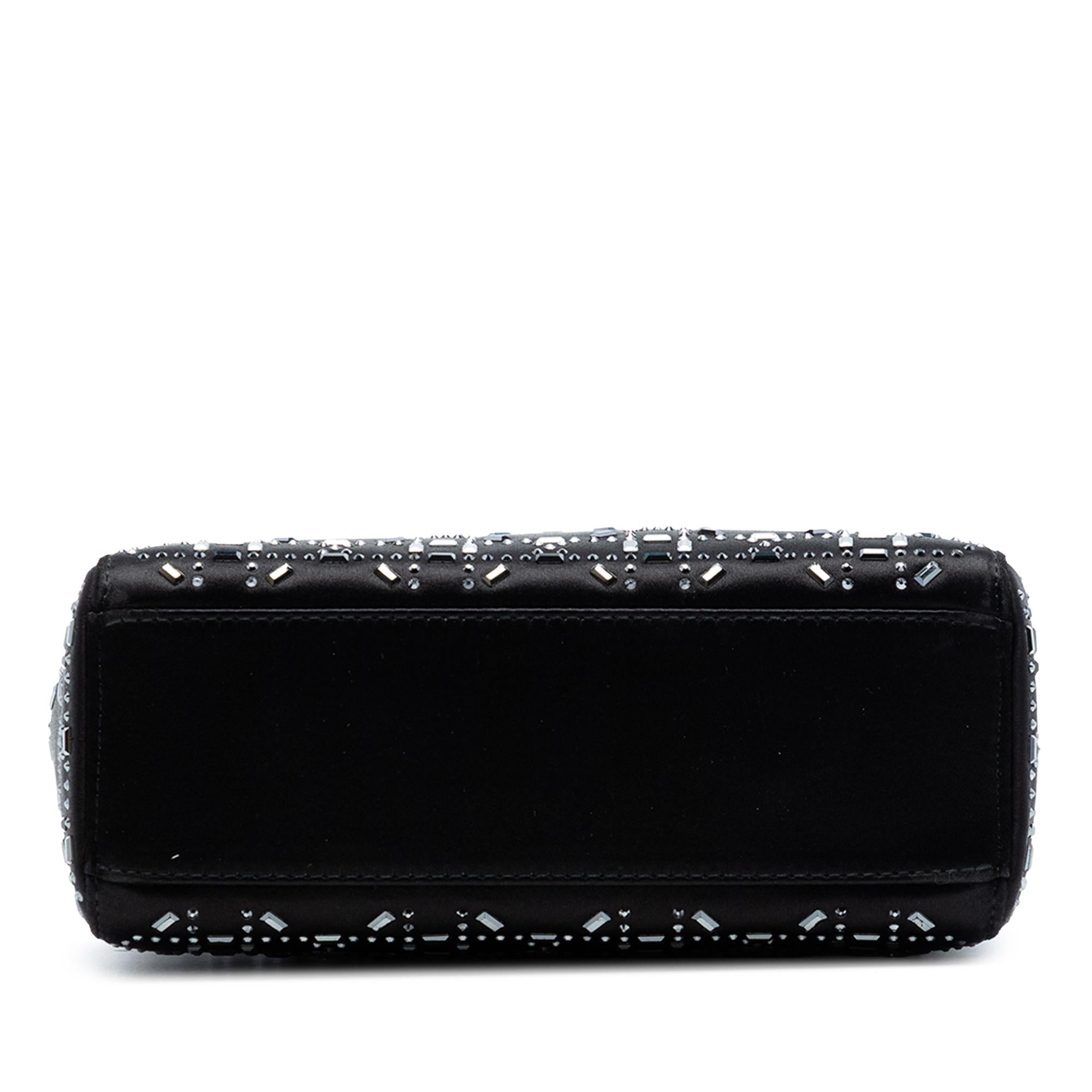 Dior Mini Velvet Cannage Strass Embellished Lady Dior