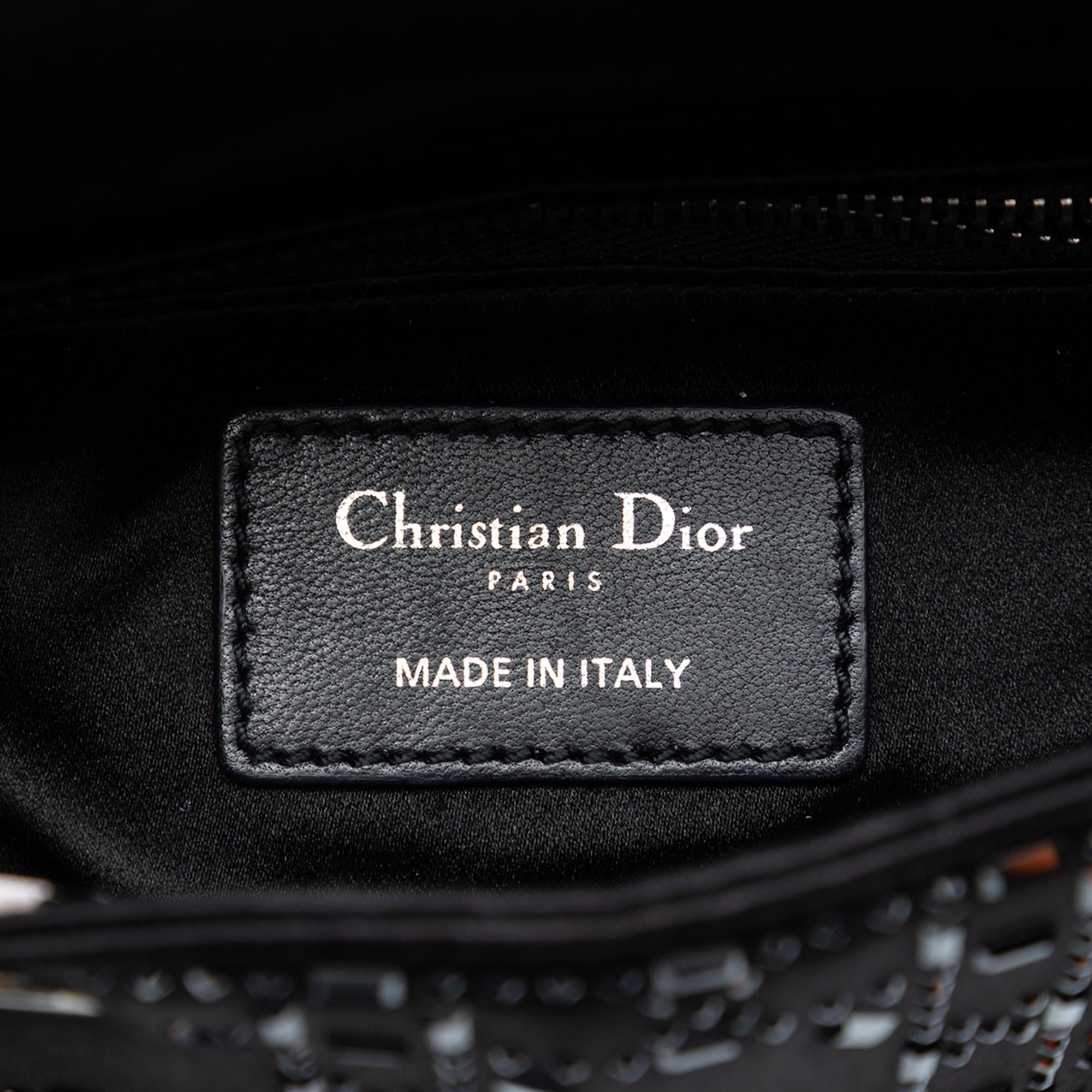 Dior Mini Velvet Cannage Strass Embellished Lady Dior