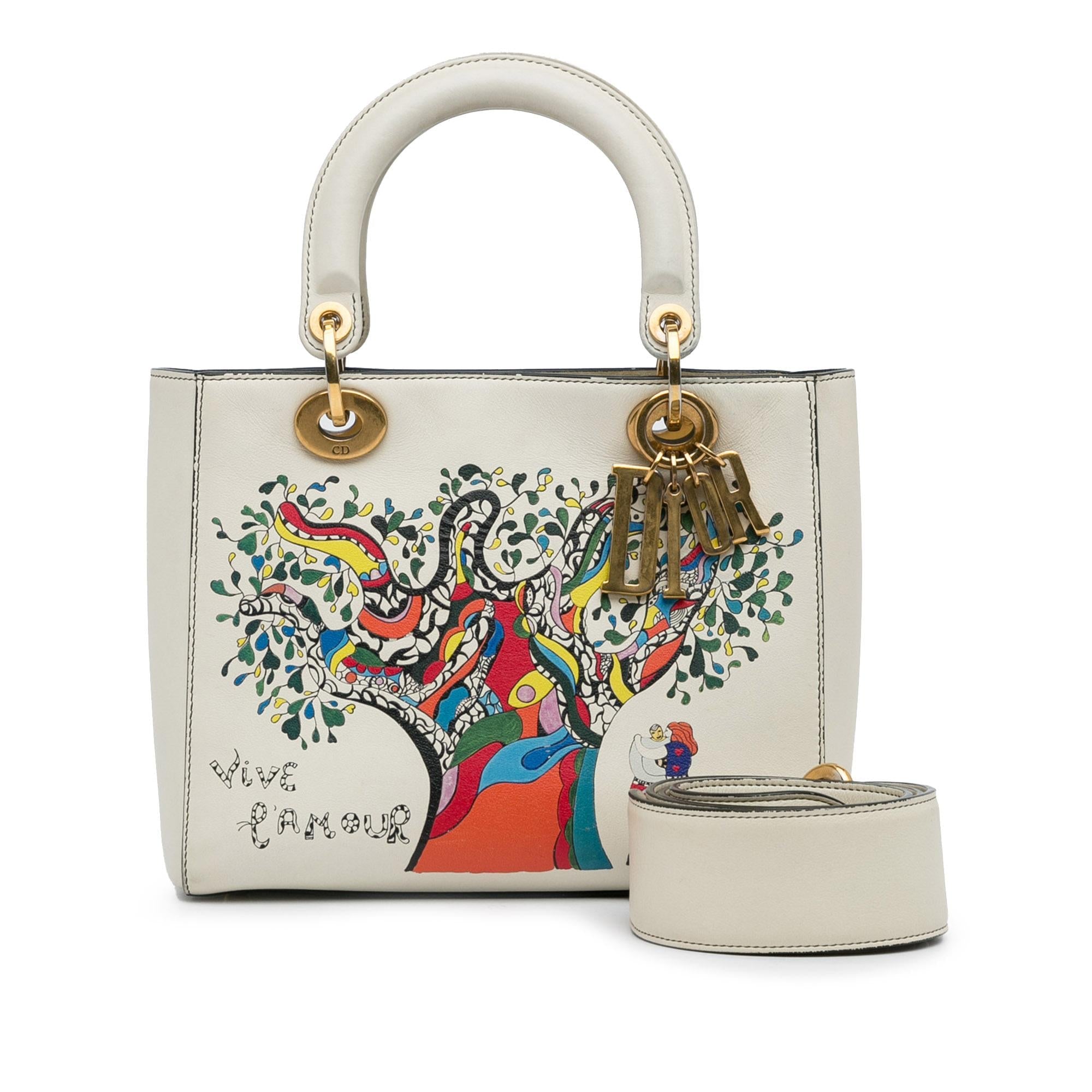 Dior Niki de Saint Phalle Medium Calfskin Vive l'amour Lady Dior