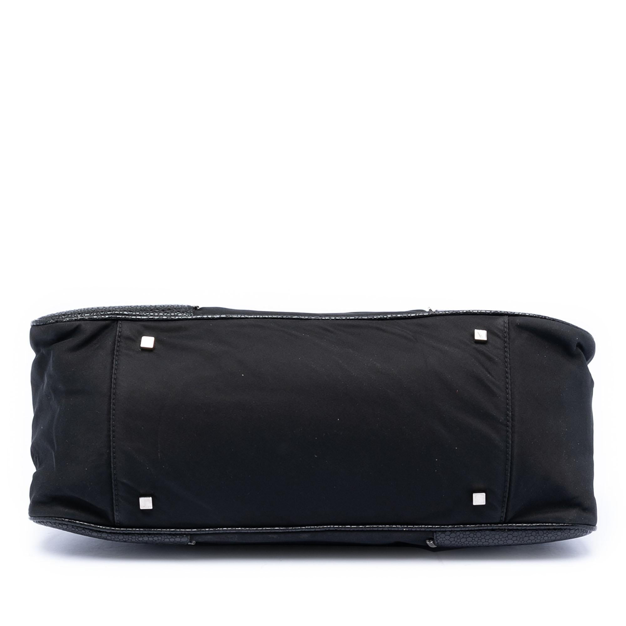 Dior Nylon and Calfskin Bow Handbag