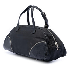 Dior Nylon and Calfskin Bow Handbag