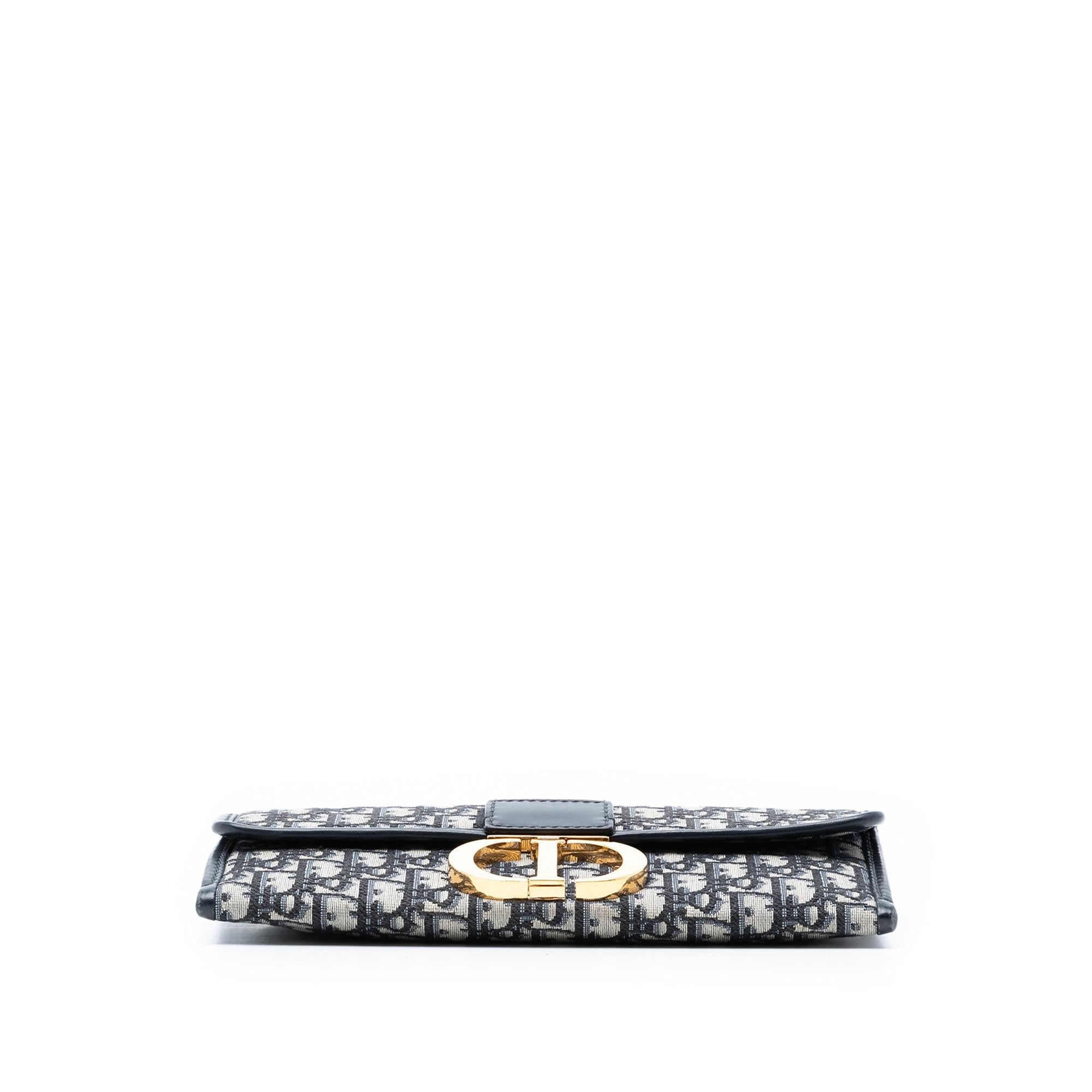 Dior Oblique Canvas 30 Montaigne Clutch With Chain