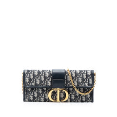 Dior Oblique Canvas 30 Montaigne Clutch With Chain