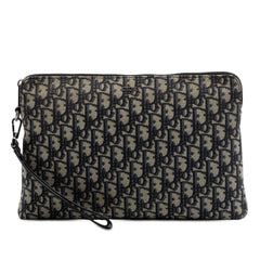Dior Oblique Canvas A4 Zipped Pouch