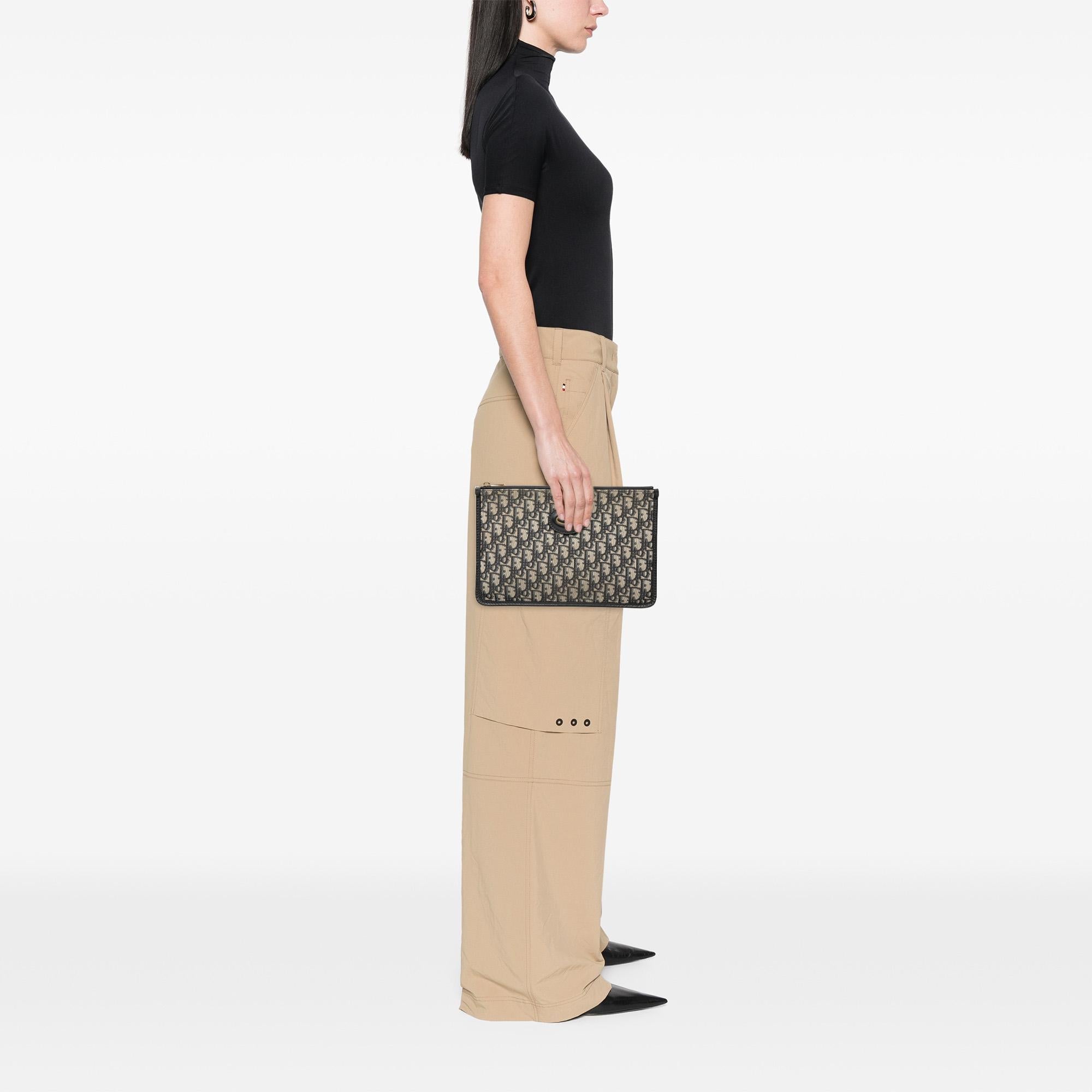 Dior Oblique Canvas Clutch