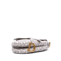 Dior Oblique Canvas Embroidered Saddle Bag