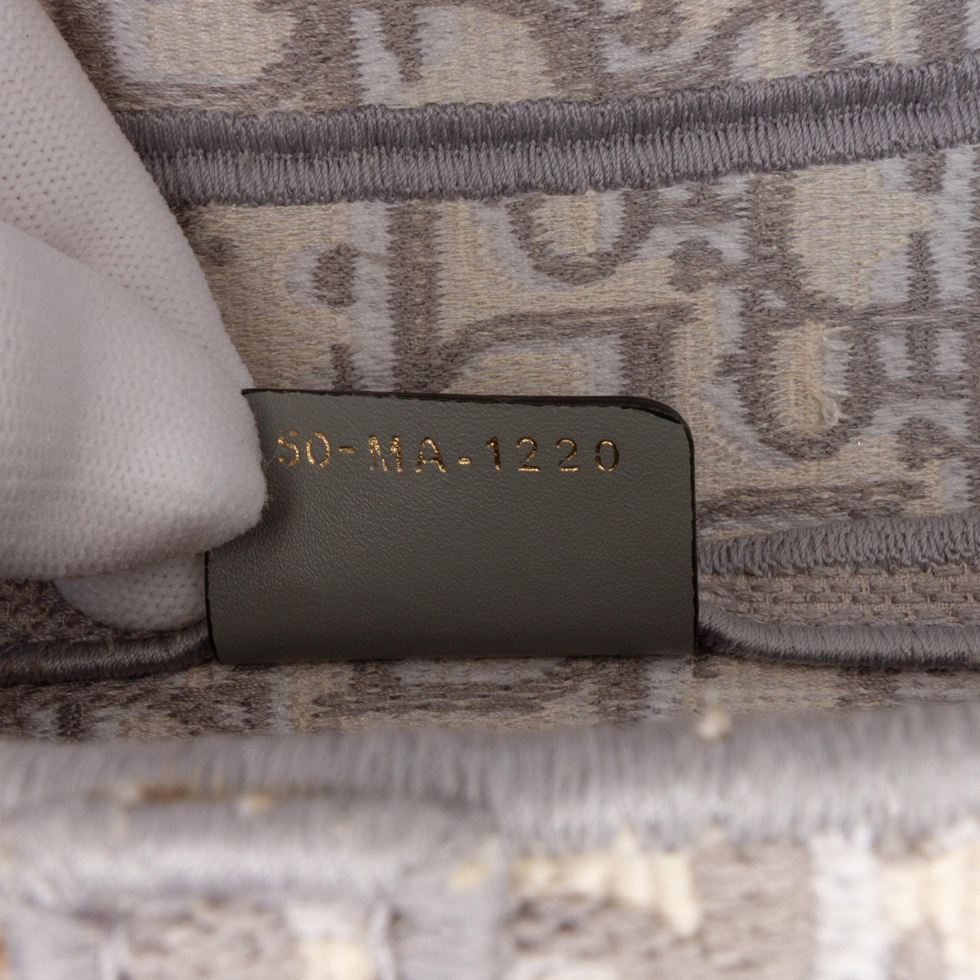 Dior Oblique Canvas Embroidered Saddle Bag