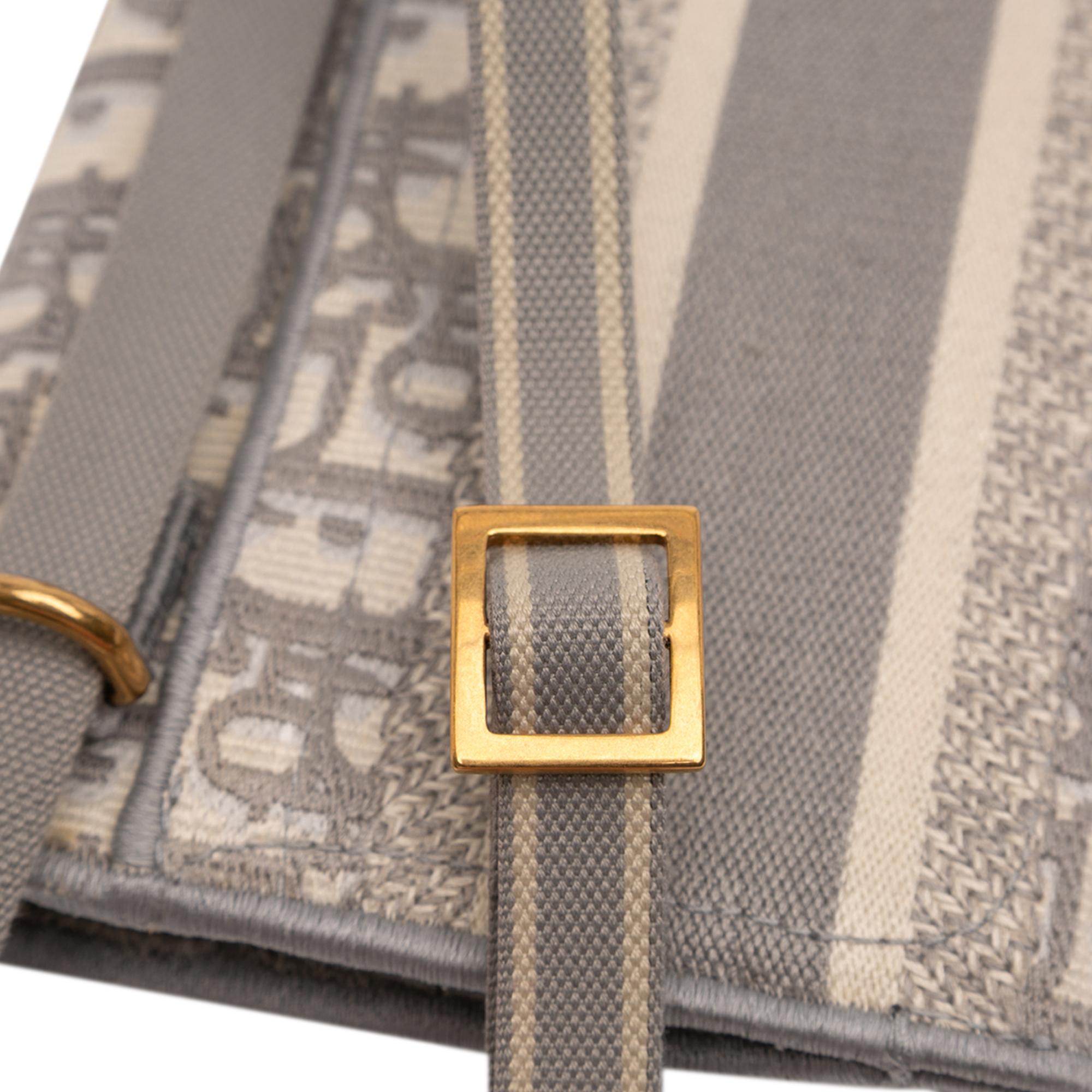 Dior Oblique Canvas Embroidered Saddle Belt Bag