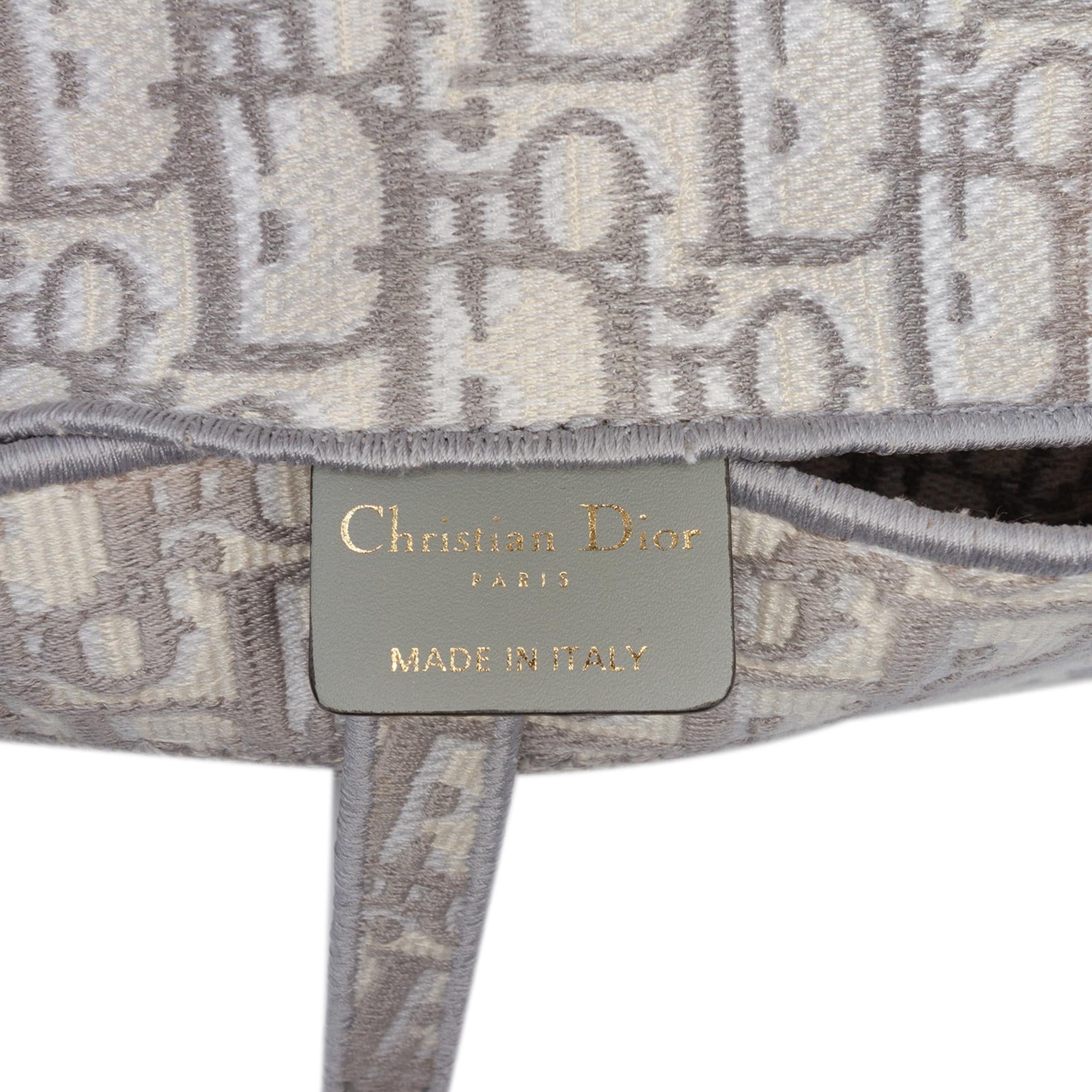 Dior Oblique Canvas Embroidered Saddle Belt Bag