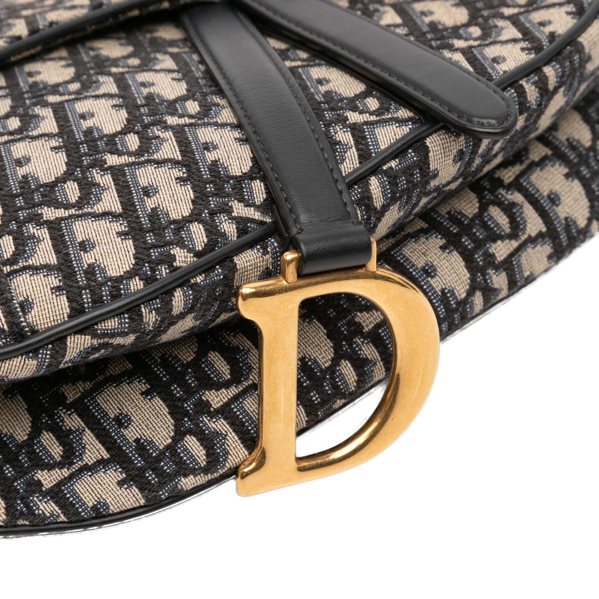 Dior Oblique Canvas Saddle Bag