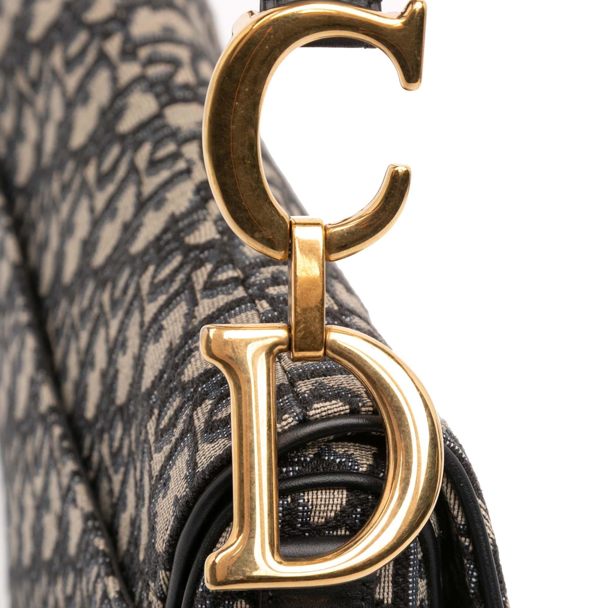 Dior Oblique Canvas Saddle Bag