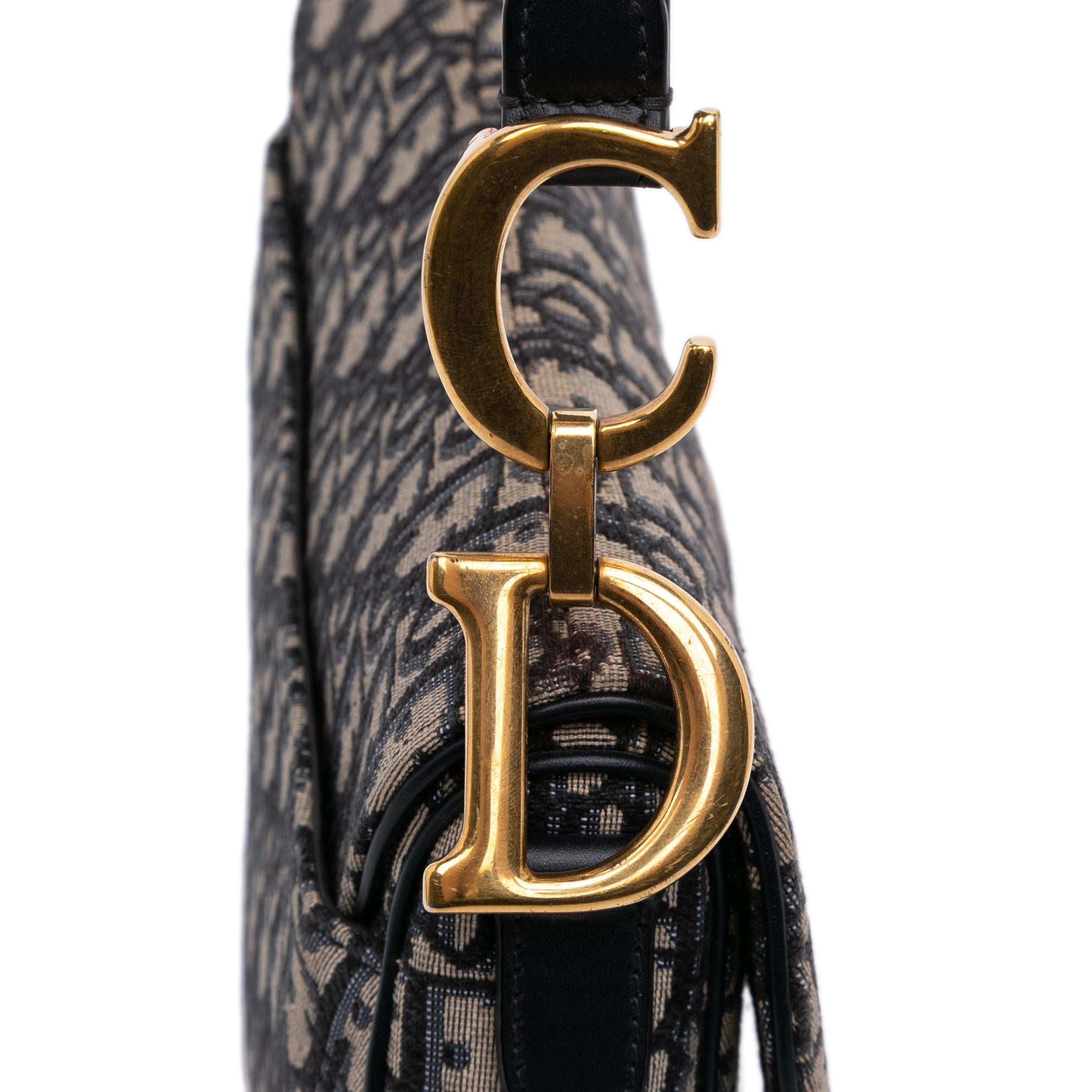 Dior Oblique Canvas Saddle Bag