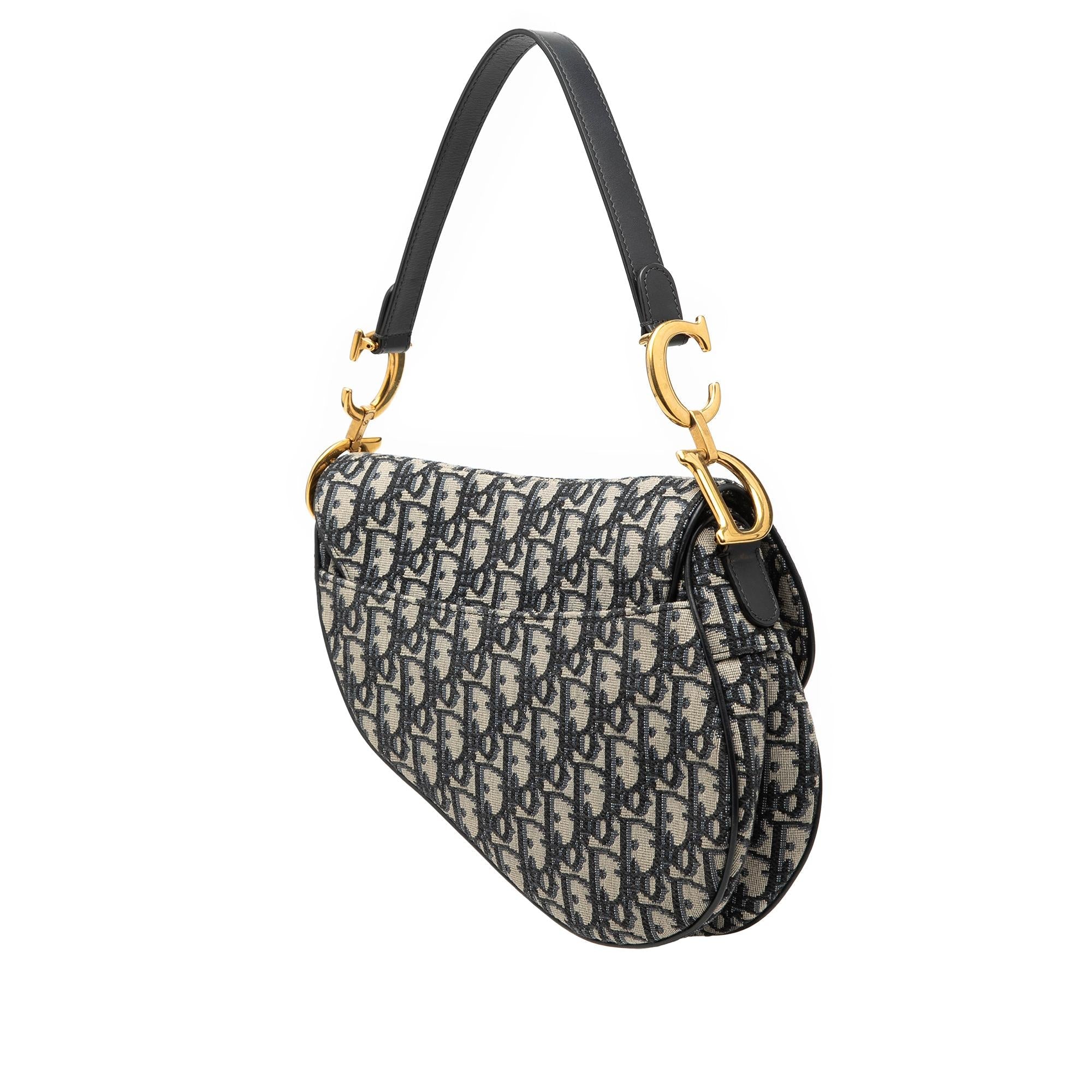 Dior Oblique Canvas Saddle Bag