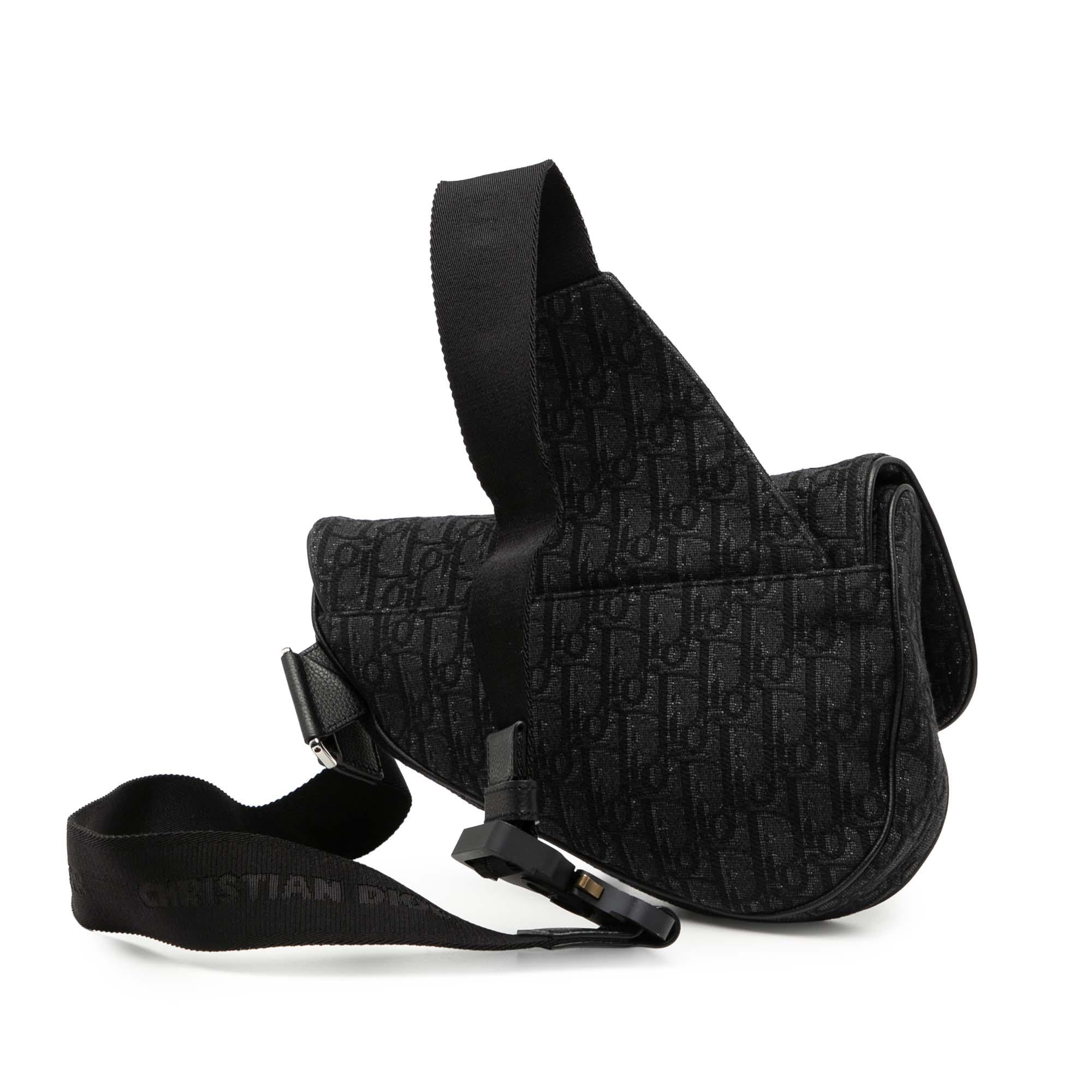 Dior Oblique Canvas Saddle Crossbody