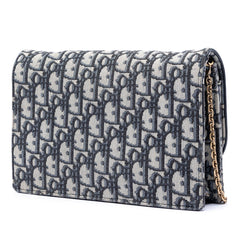 Dior Oblique Canvas Saddle Pouch Wallet on Chain
