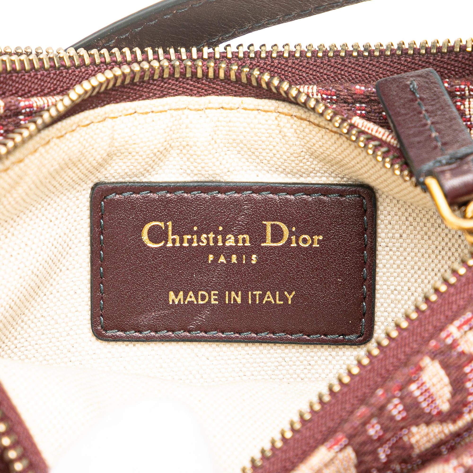 Dior Oblique Canvas Saddle Triple Zip Crossbody