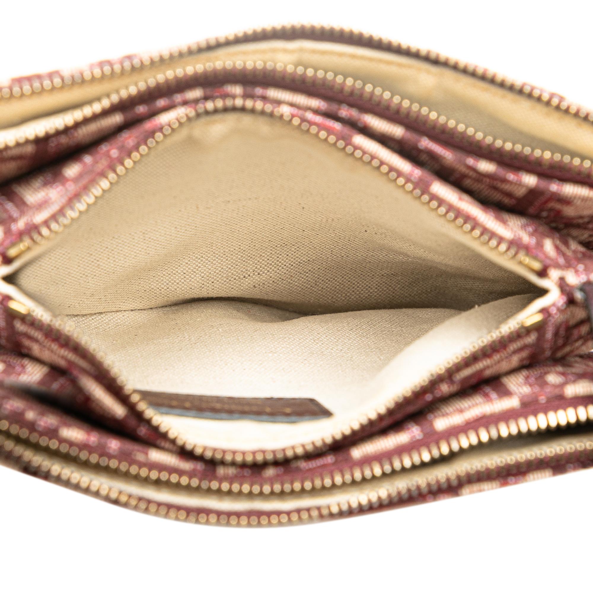 Dior Oblique Canvas Saddle Triple Zip Crossbody