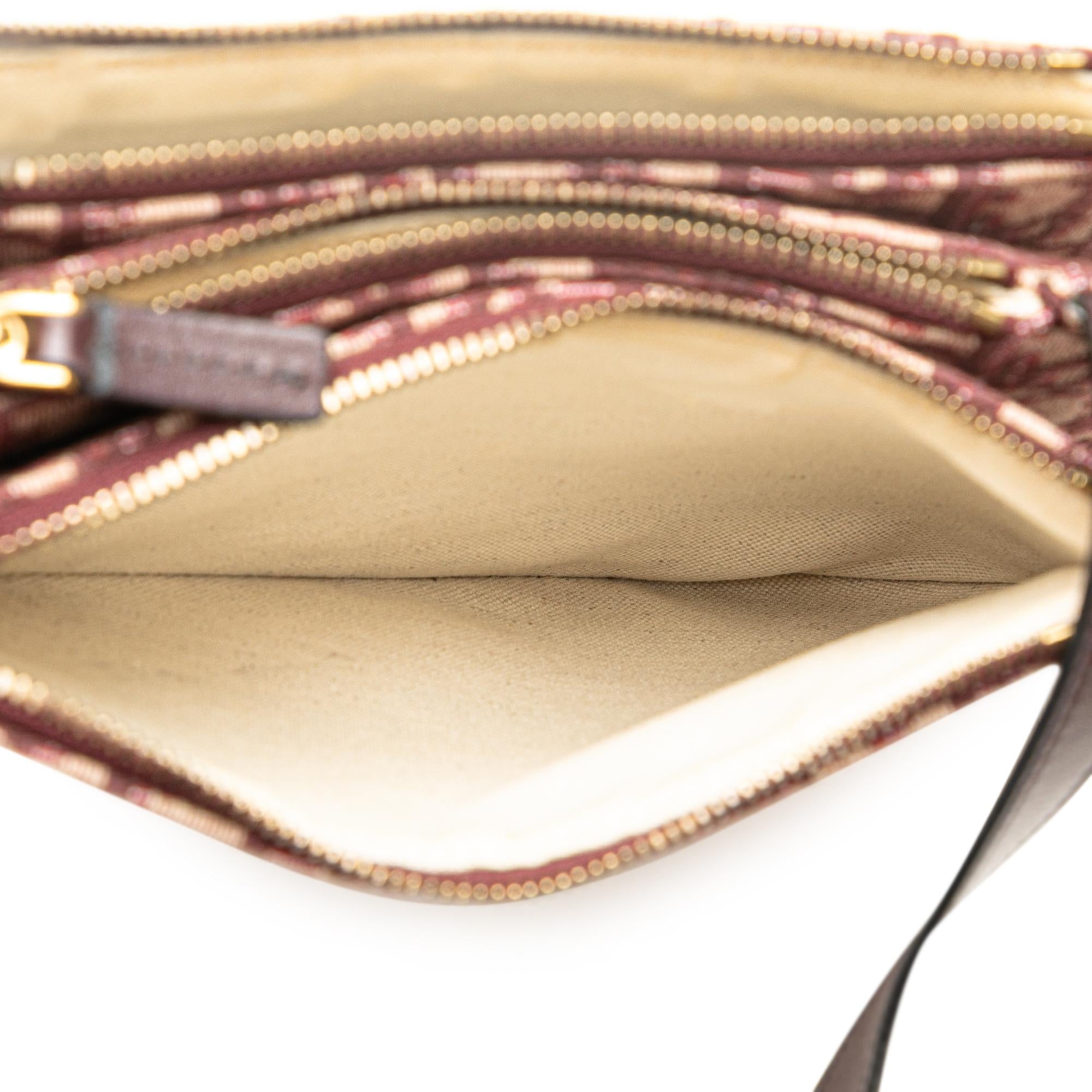 Dior Oblique Canvas Saddle Triple Zip Crossbody