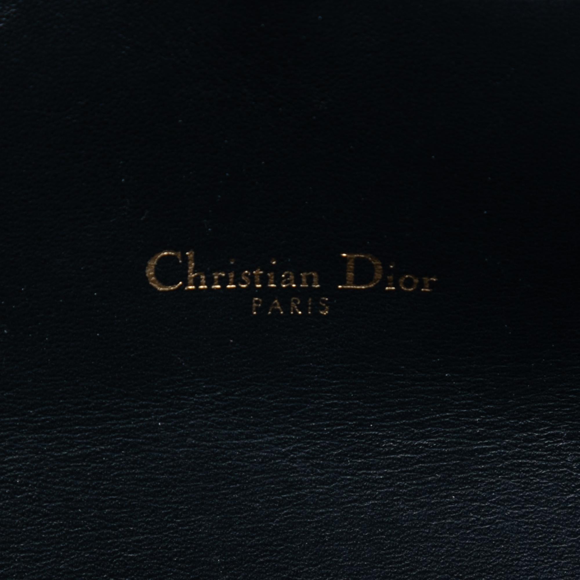 Dior Oblique Canvas Saddle Wallet On Chain