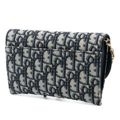 Dior Oblique Canvas Saddle Wallet On Chain