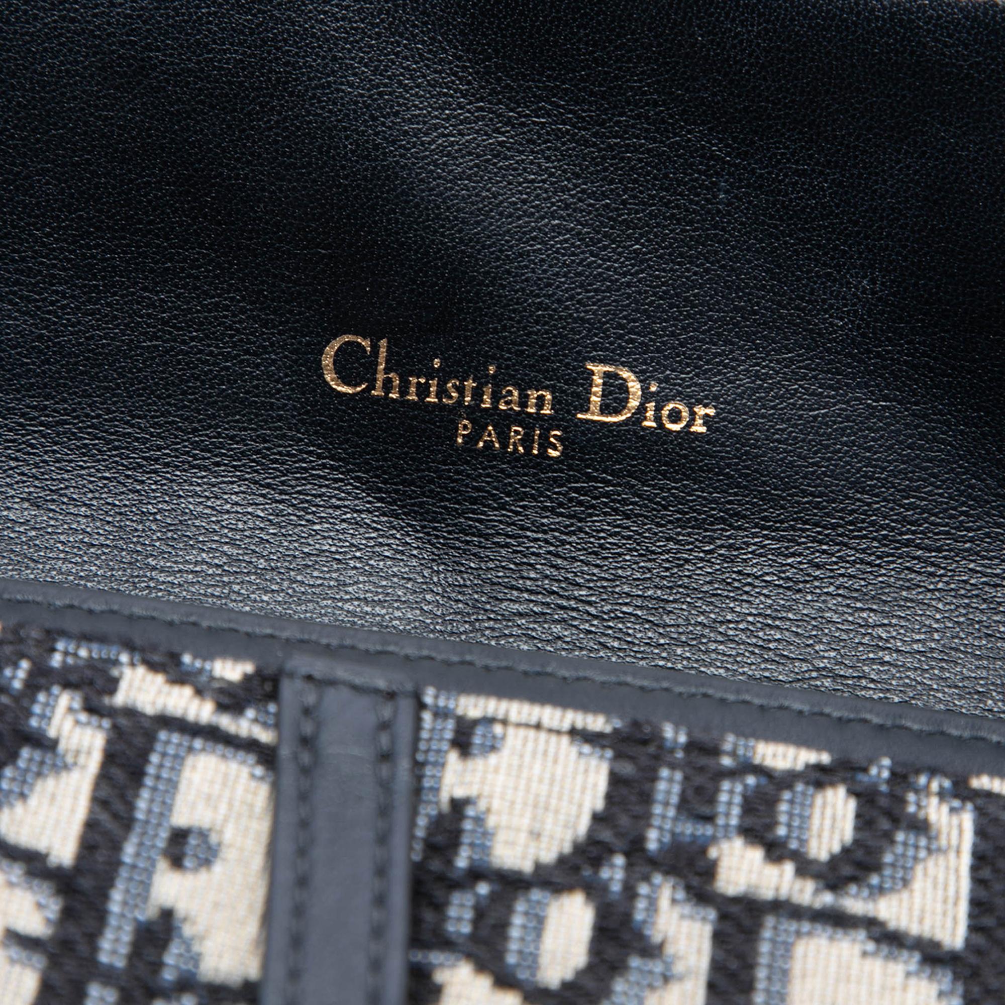 Dior Oblique Canvas Saddle Wallet On Chain