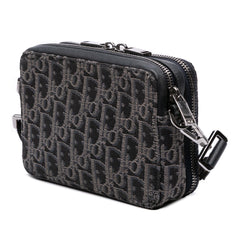 Dior Oblique Canvas Zipped Pouch with Strap