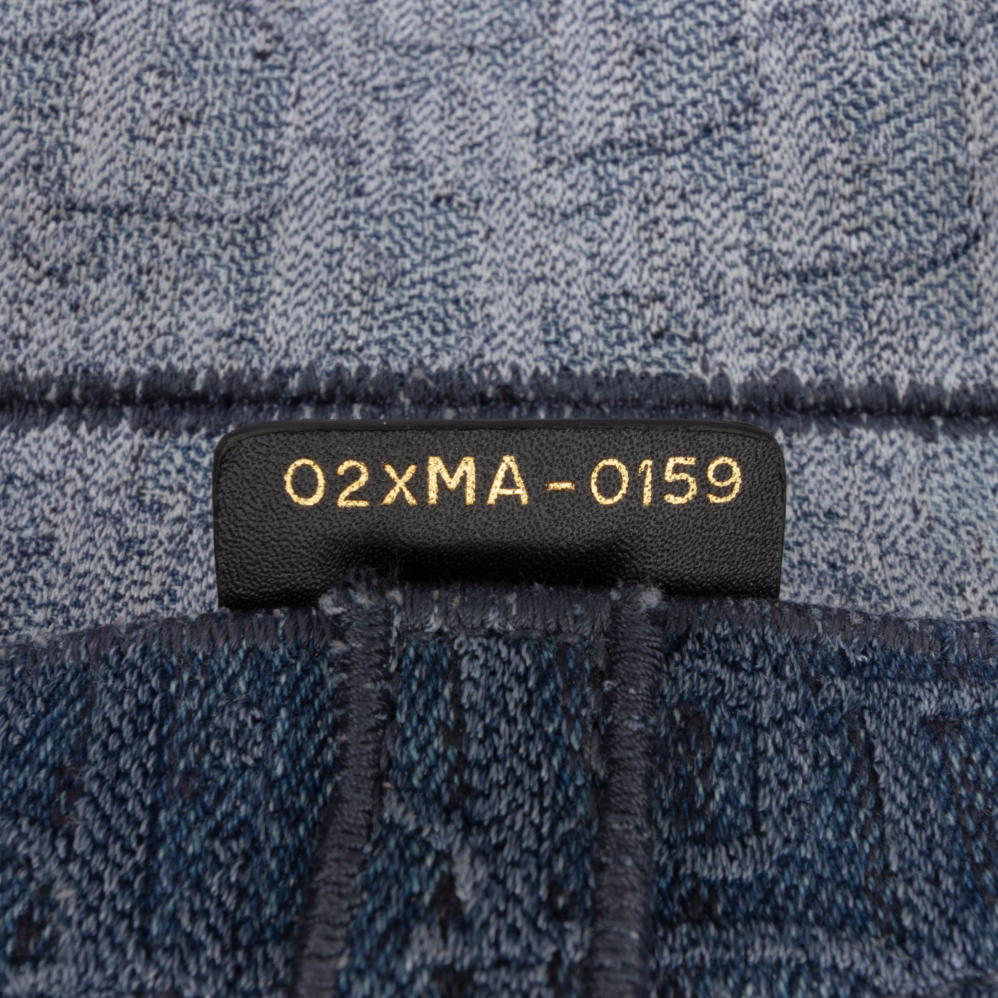 Dior Oblique Denim Embroidered Saddle Bag