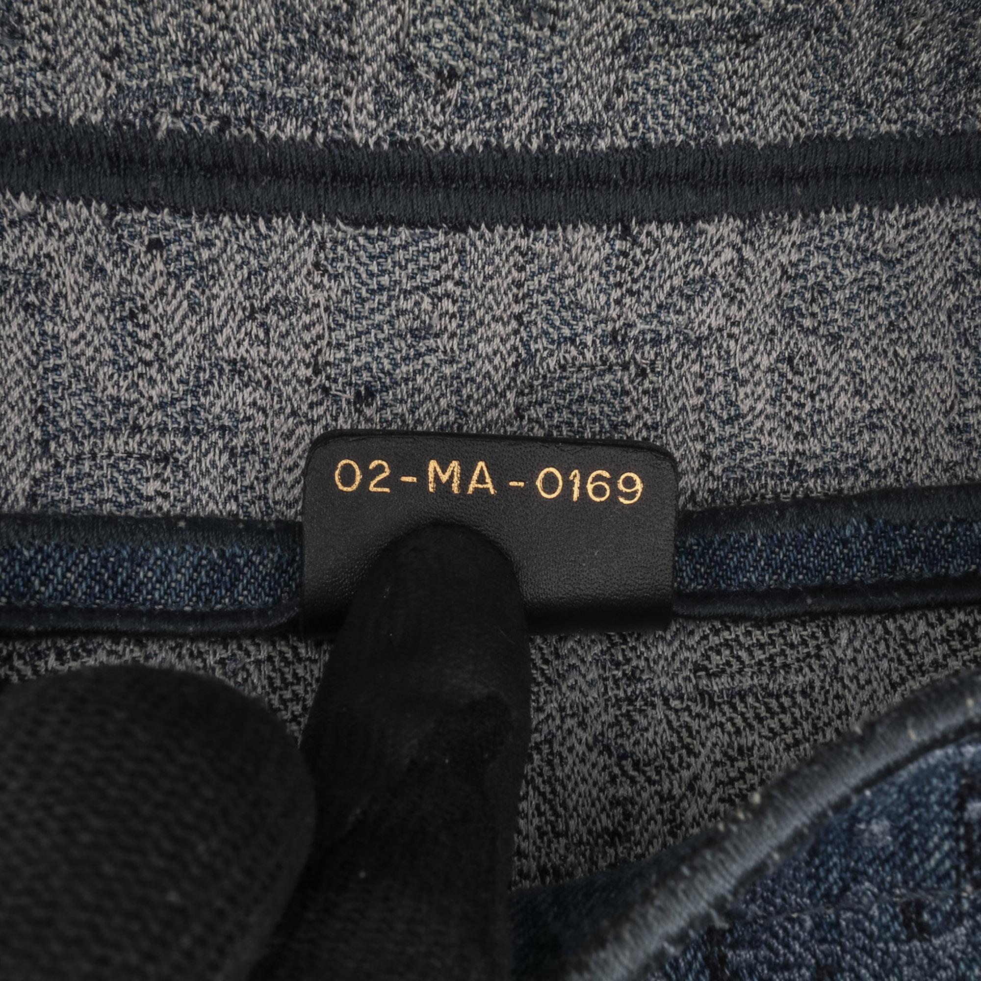 Dior Oblique Denim Embroidered Saddle Bag