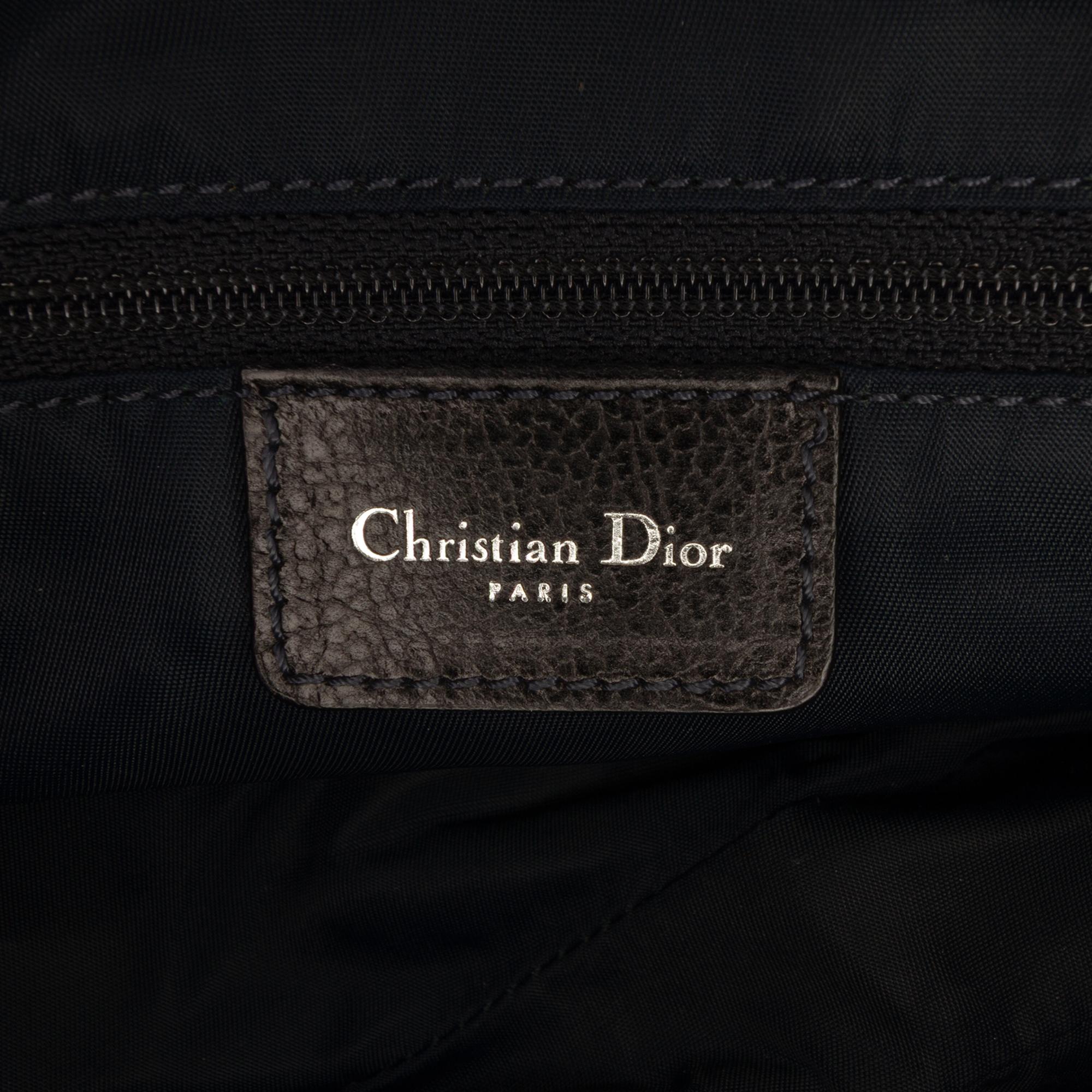 Dior Oblique Denim Flight Double Saddle Crossbody