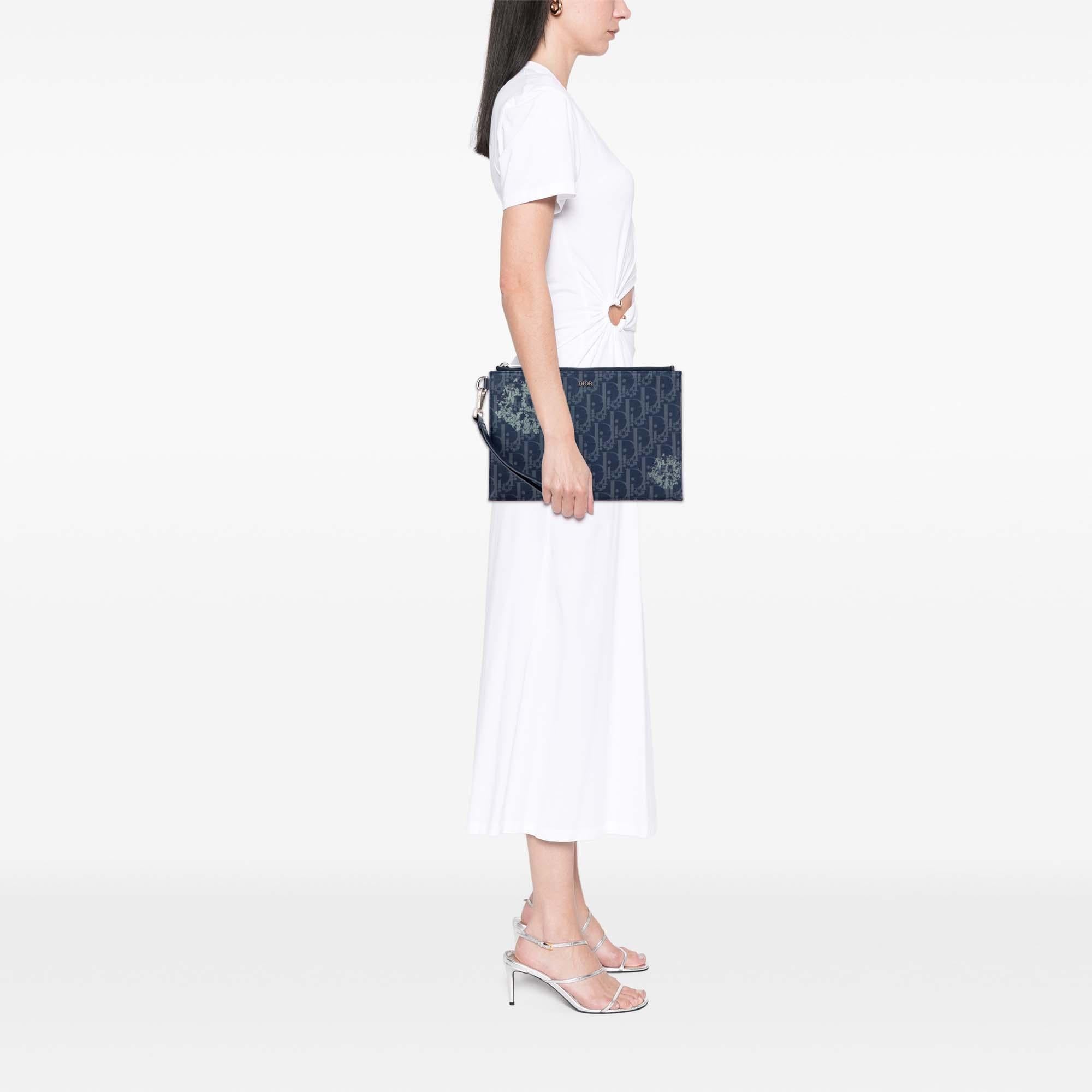 Dior Oblique Denim Tears A5 Flat Pouch