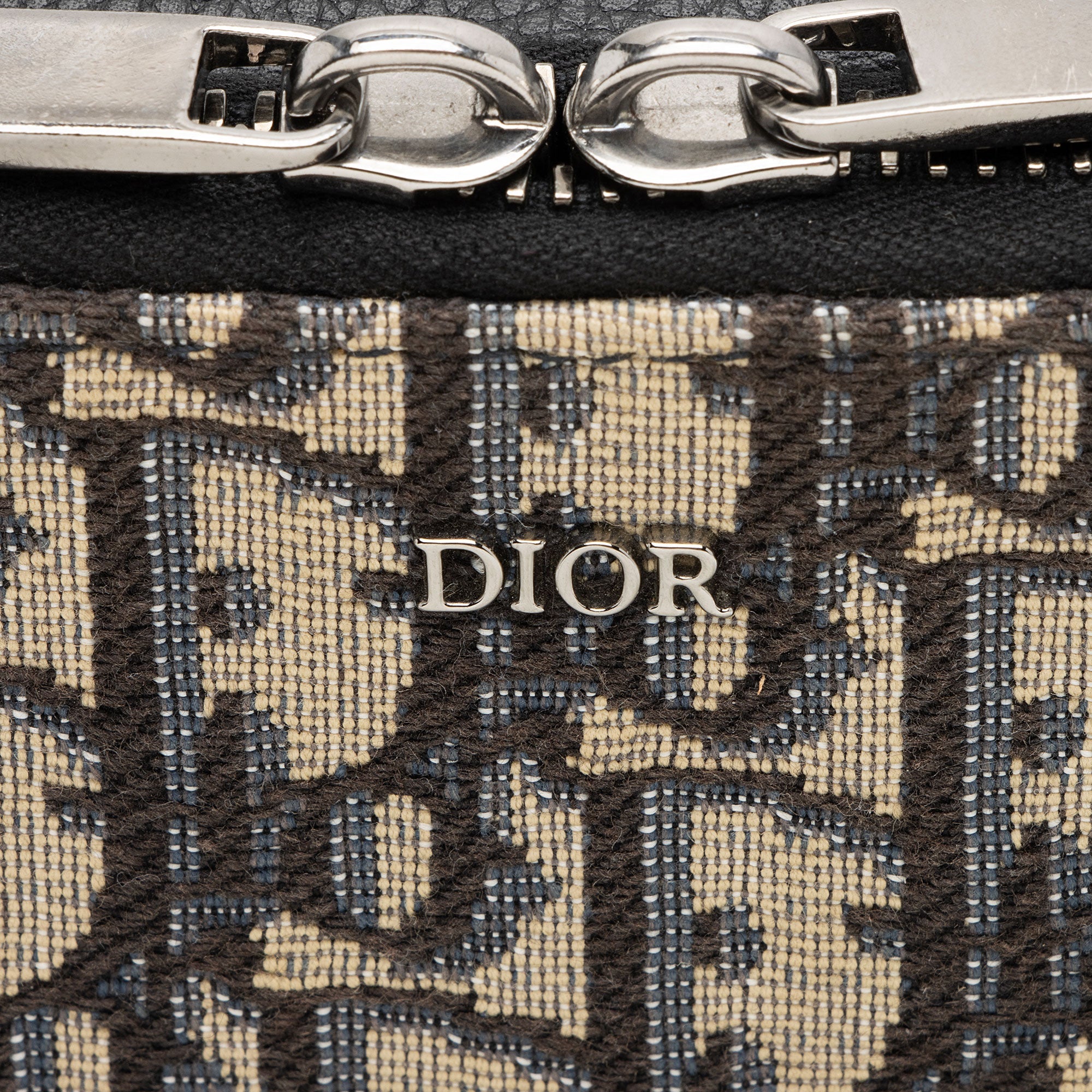 Dior Oblique Double Zip Pouch
