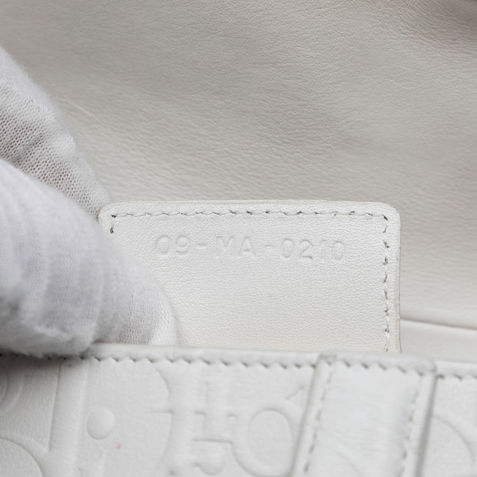 Dior Oblique Embossed Calfskin Saddle Bag