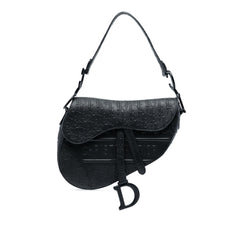 Dior Oblique Embossed Calfskin Saddle Bag