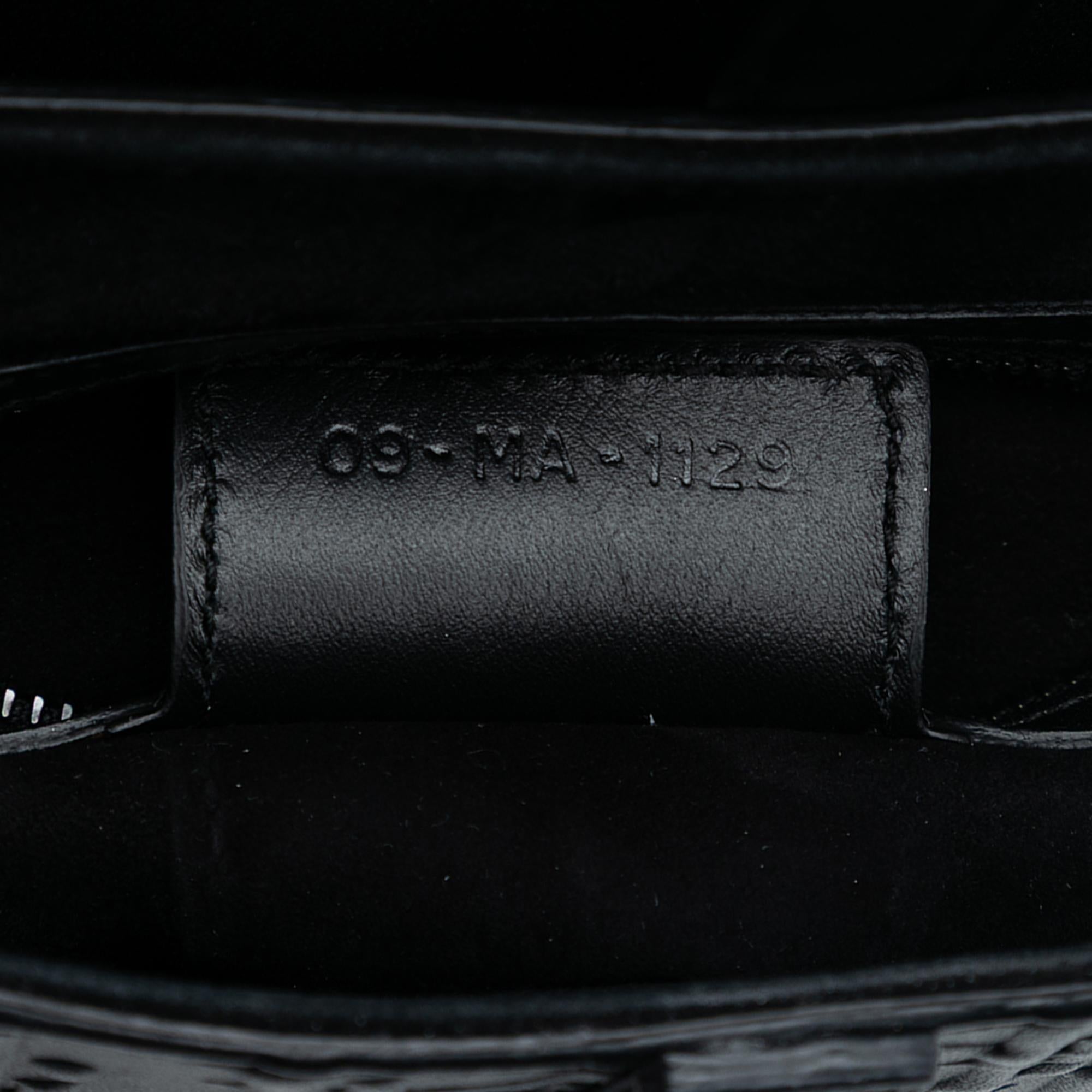 Dior Oblique Embossed Calfskin Saddle Bag