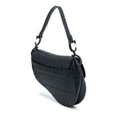 Dior Oblique Embossed Calfskin Saddle Bag