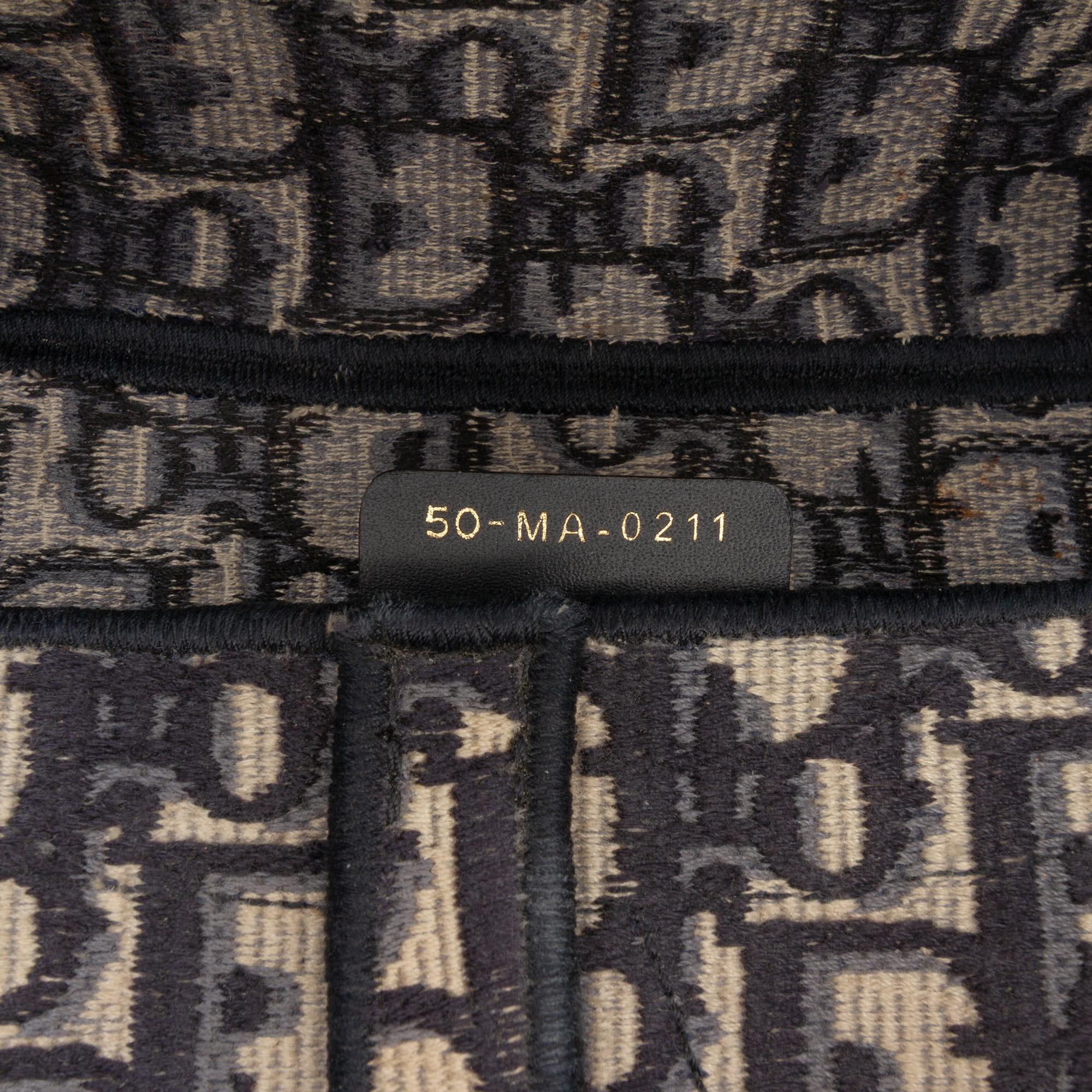 Dior Oblique Embroidered Canvas Saddle Bag