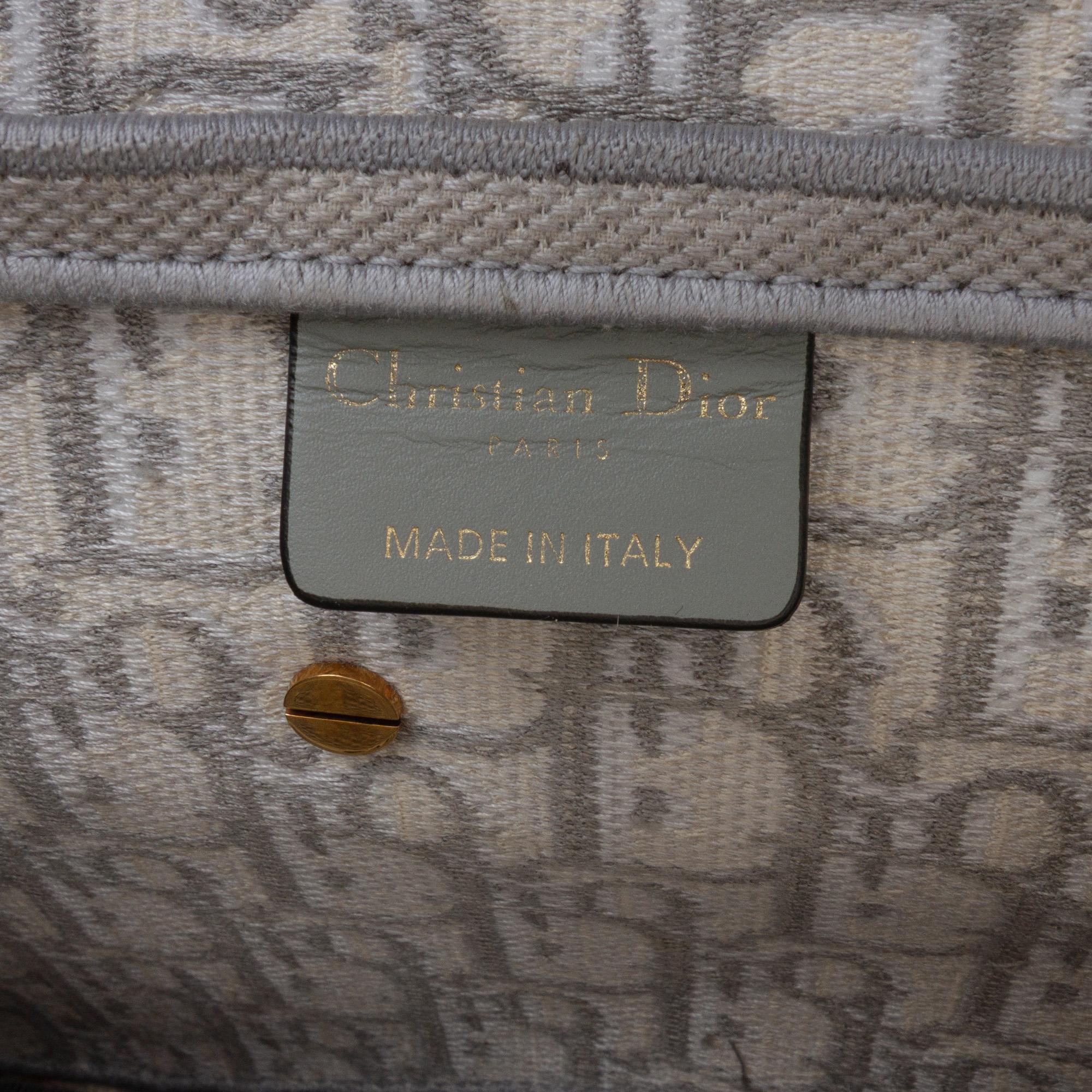 Dior Oblique Embroidered Canvas Saddle Bag