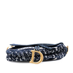 Dior Oblique Embroidered Canvas Saddle Bag