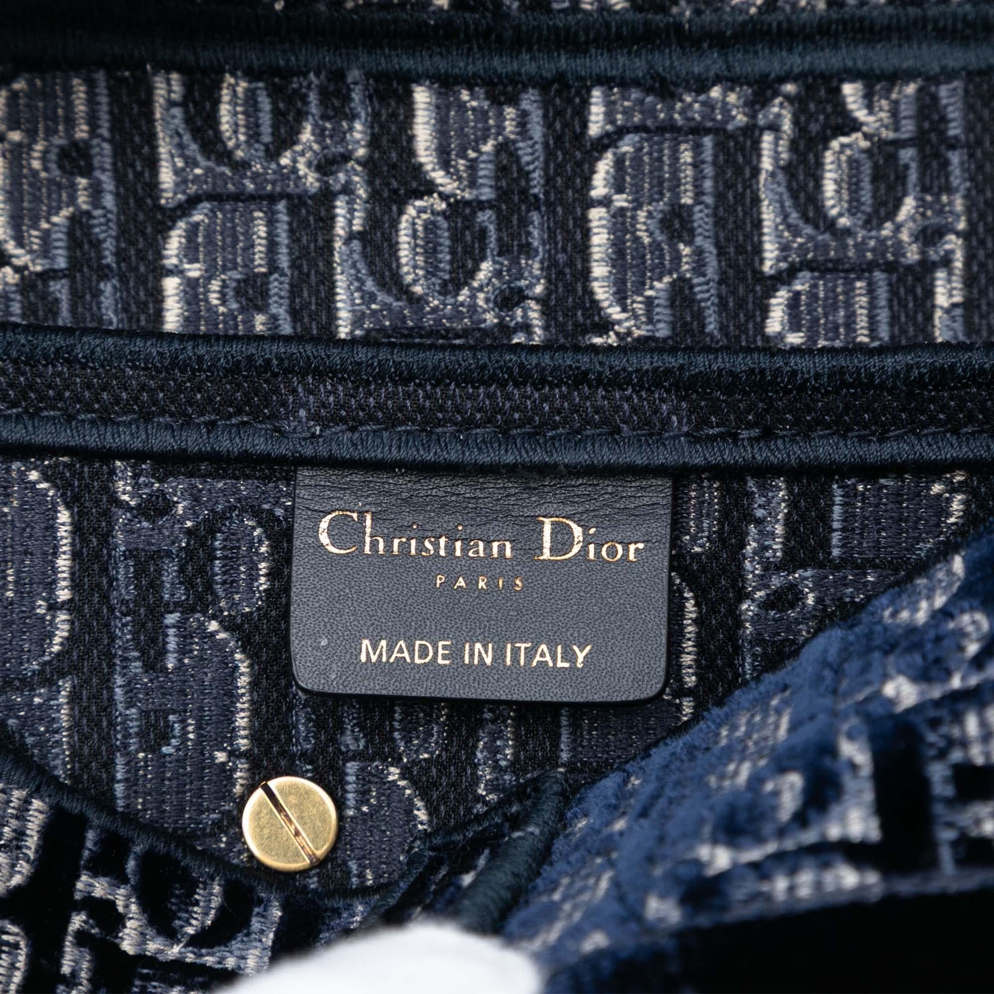 Dior Oblique Embroidered Canvas Saddle Bag
