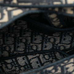 Dior Oblique Embroidered Canvas Saddle Bag
