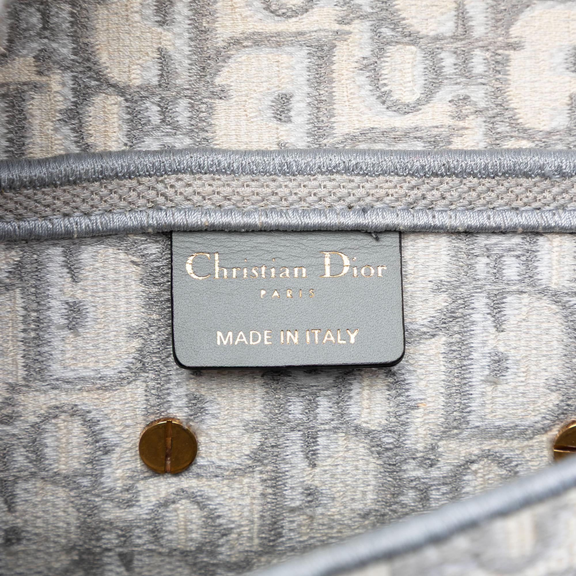 Dior Oblique Embroidered Canvas Saddle Bag