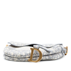 Dior Oblique Embroidered Canvas Saddle Bag